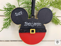 Mickey Mouse Ornament - Personalized Mickey Santa Disney Gift