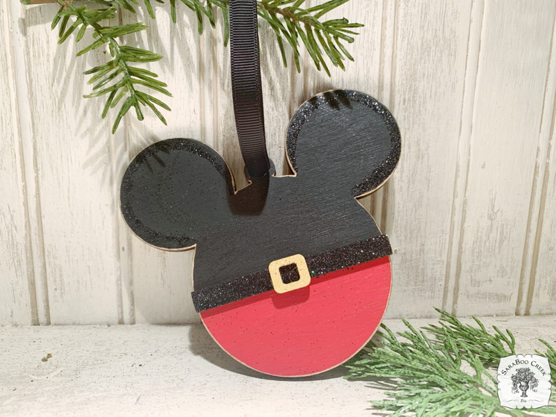 Mickey Mouse Ornament - Personalized Mickey Santa Disney Gift