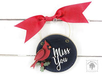 Miss You Cardinal Ornament - Personalized Memorial Ornament