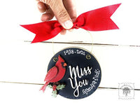 Miss You Cardinal Ornament - Personalized Memorial Ornament