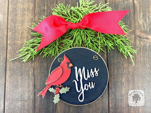 Miss You Cardinal Ornament - Personalized Memorial Ornament