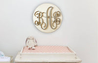 Fancy Monogram Round Sign