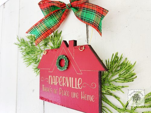 Naperville House Christmas Ornament "There's No Place Like Home"