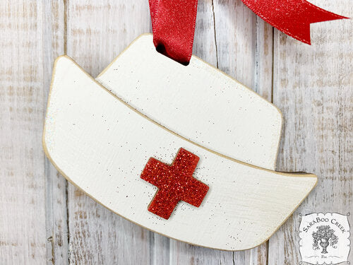 Nurse's Cap Ornament - Personalized Nurse Gift