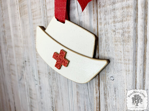 Nurse's Cap Ornament - Personalized Nurse Gift