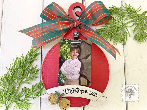 Holiday Clip Ornament w/ Personalized Banner