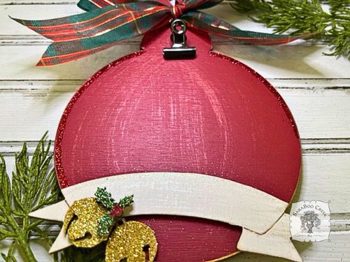 Holiday Clip Ornament w/ Personalized Banner