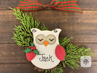 Owl Ornament - Personalized Woodland Christmas Gift