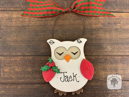 Owl Ornament - Personalized Woodland Christmas Gift