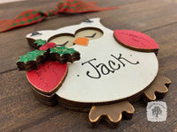 Owl Ornament - Personalized Woodland Christmas Gift