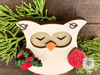 Owl Ornament - Personalized Woodland Christmas Gift