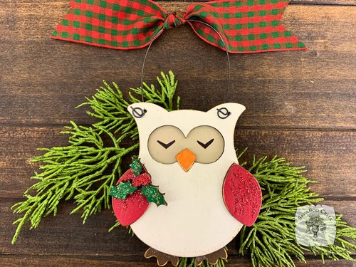 Owl Ornament - Personalized Woodland Christmas Gift