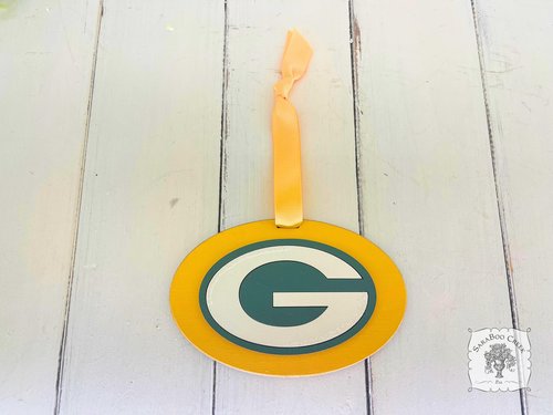 Green Bay Packers Logo Ornament - Personalizable Packers Football Team Fan Gift