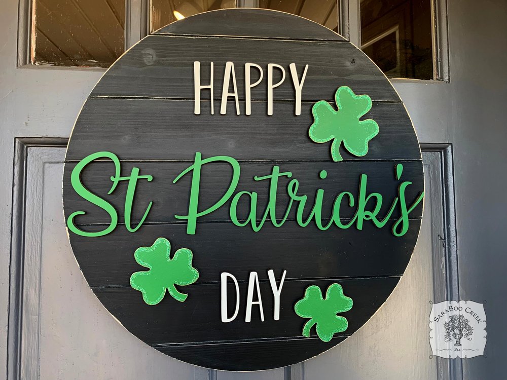 20" St. Patrick's Day Door Sign