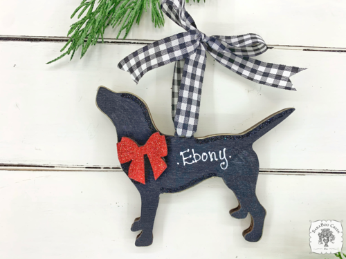 Pointer Dog Ornament - Silhouette Ornament in Black