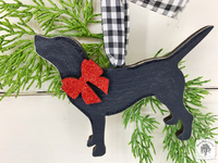 Pointer Dog Ornament - Silhouette Ornament in Black