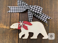 Polar Bear Ornament  - Personalized Arctic Animal Gift