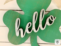 Rustic Word on Green Rustic Shamrock