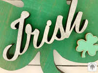 Rustic Word on Green Rustic Shamrock