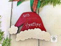 Santa Hat Ornament - Personalized Santa's Cap Gift