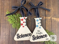 Science Ornament - Personalized Chemistry Beaker Ornament for Scientist, Science Teacher or Science Lover