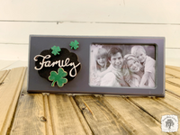 Irish "Family" Picture Frame with Shamrocks