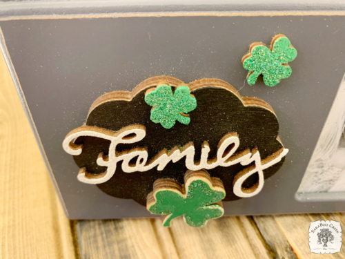 Irish "Family" Picture Frame with Shamrocks