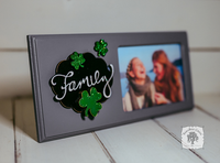 Irish "Family" Picture Frame with Shamrocks