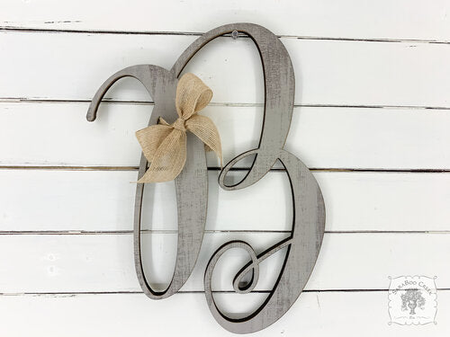 Large Fancy Single Letter Initial: Choose 16"-22"