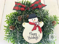 Snowman Ornament - Personalized "Casey" Snowman Christmas Ornament