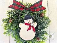 Snowman Ornament - Personalized "Casey" Snowman Christmas Ornament