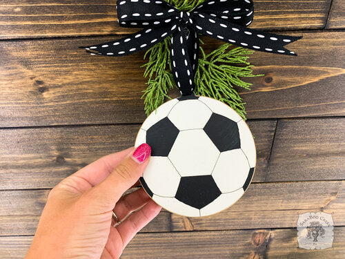 Soccer Ornament - Personalized Soccer Ball Christmas Ornament for Boy or Girl