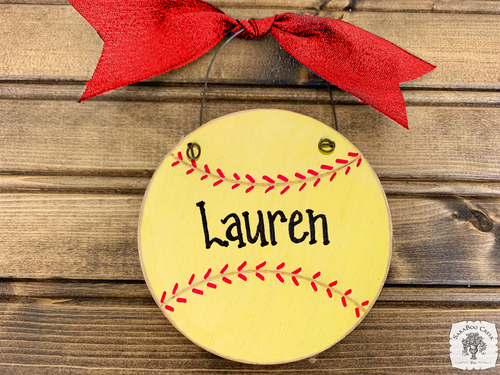 Softball Ornament - Personalized Softball Player Sports Gift