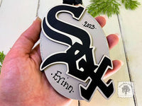 White Sox Logo Ornament - Personalizable Sox Baseball Fan Gift