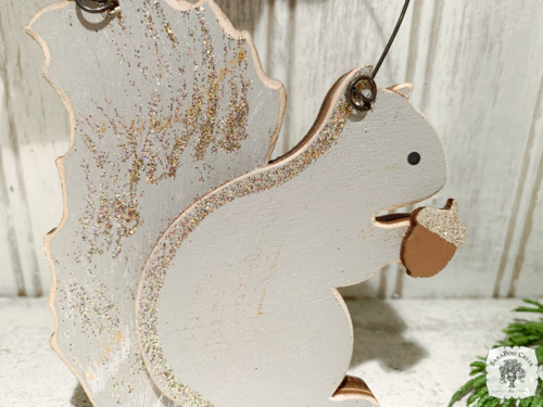 Squirrel Ornament - Personalized Christmas Squirrel Gift or Fall Decoration