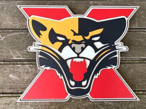 College / University School Sign - St. Xavier University Logo Only; Handmade Wood