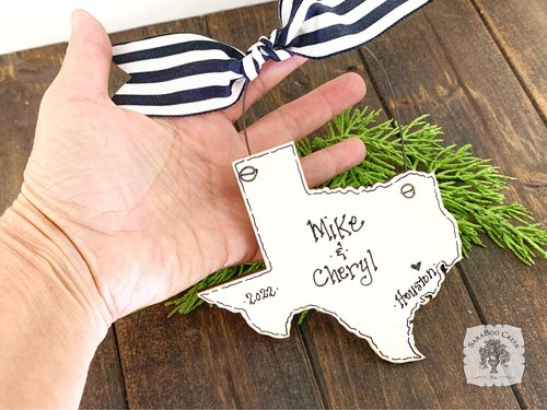 State of Texas Personalized Ornament