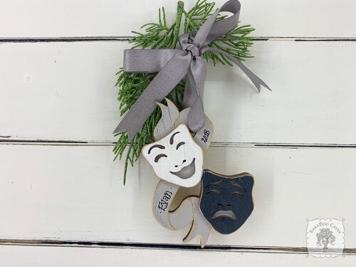 Theater Ornament - Personalized Drama Mask Gift