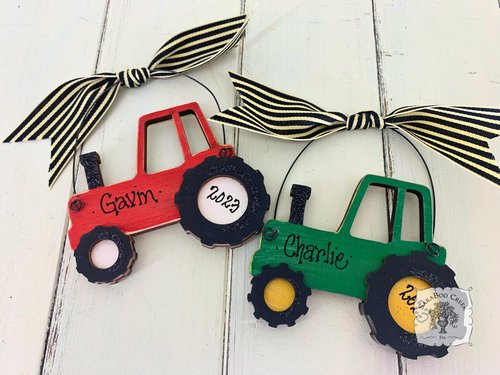 Tractor Ornament - Personalized Farm Christmas Ornament