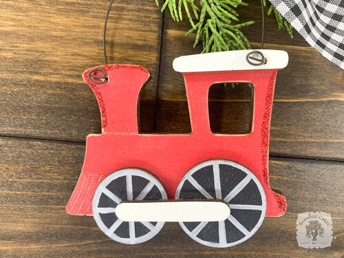 Train Ornament - Cute Vintage Train Personalized Christmas Ornament