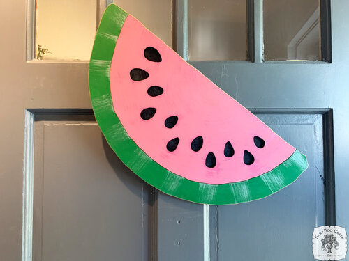 20" Watermelon Decorative Plaque - Customized Summer Door Sign, Fun Kitchen Decor