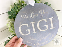 "We Love You" Customized Gift for Mom, Grandma or Aunt - Personalized with Kids Names