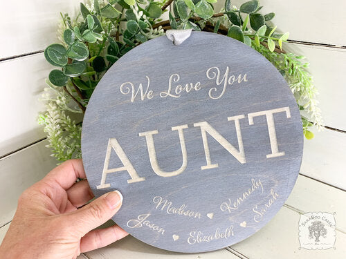 "We Love You" Customized Gift for Mom, Grandma or Aunt - Personalized with Kids Names