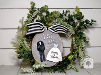 Bride and Groom Wedding Ornament Est 2024 or Est 2025 - Personalized 1st Christmas Married Gift