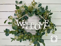 "Welcome" Word on Ribbon - Hang this Stylish Greeting in Any Wreath