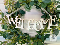 "Welcome" Word on Ribbon - Hang this Stylish Greeting in Any Wreath