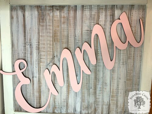 Cursive Wood Wall Word - 2ft, 3ft or 4ft Custom Wall Hanging Name