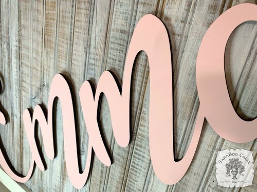 Cursive Wood Wall Word - 2ft, 3ft or 4ft Custom Wall Hanging Name