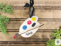 Artist Palette Ornament - Personalized Art Ornament, Creative Gift