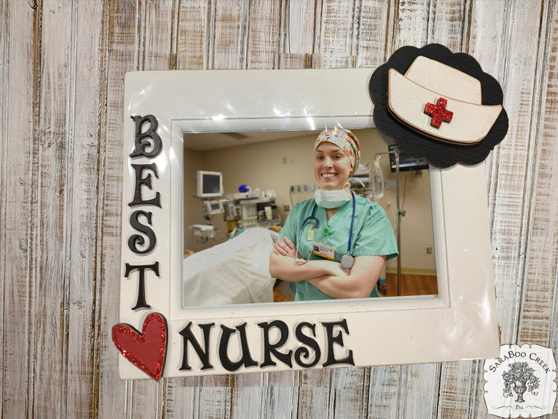 4" x 6" Nurse Appreciation Picture Frame - Handmade Gift for "Best" or "Favorite" Nurse